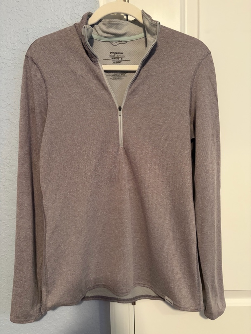 Patagonia Heathered Lavender Quarter-Zip Pullover
